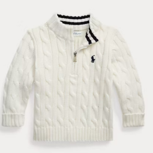 Cable-Knit Cotton Quarter-Zip Sweater | Ralph Lauren