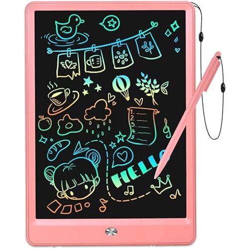 EooCoo Toys for Ages 3-6, Stocking Stuffers for Kids, 10 Inch LCD Writing Tablet, No Mess Coloring Books for Toddlers, Travel Toys Girl Christmas Gift, Educational Toys for 3 4 5 6 Years Old Girls
