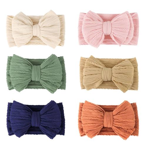 Baby Bows Headbands Nylon Baby Girl Headbands Soft Handmade Hairbands Toddler Hair Accessories for Girls Baby Newborn Infant Kids