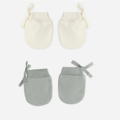No Scratch Mittens, Set Of 2 || Steel Blue, Natural – Quincy Mae