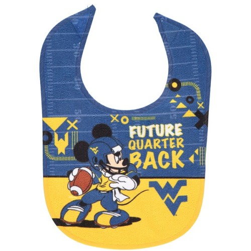 West Virginia Mountaineers WinCraft Disney Mickey All Pro Baby Bib
