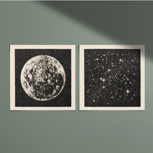 'Moon + Stars' Print Set