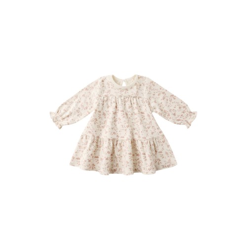 Garden Print Organic Cotton Tiered Dress, 3-6M