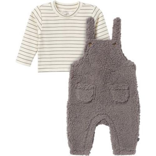 Modern Moments™ By Gerber Baby Boys' 2-pack Microplush Overall, Medium Gray, 3-6 Months