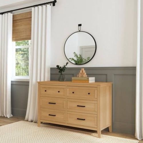 DaVinci Sawyer Farmhouse 6-Drawer Dresser - Honey