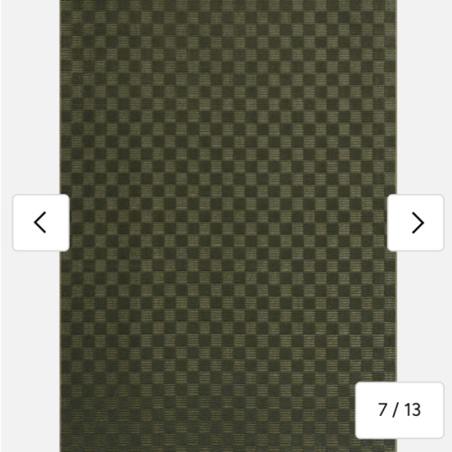 Truls 3D Checkered Washable Rug - Green | Olive Green Checkered Rug