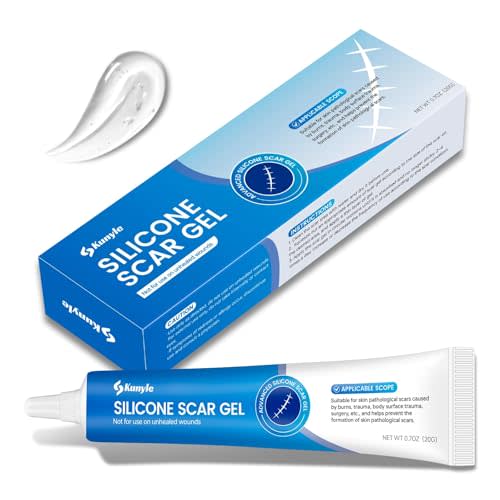 Kunyle Silicone Scar Gel, Scar Cream, Advanced Scar Stick for Surgical Scars, Stretch Marks, Keloid Bump Removal, Old and New Scars 0.70oz (20g)