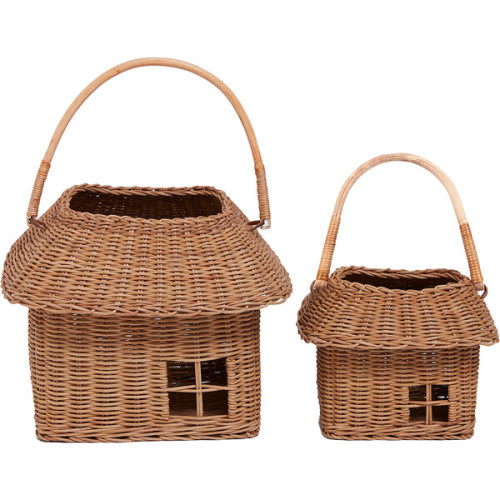 Rattan Hutch Small Basket, Natural - Olli Ella | Maisonette