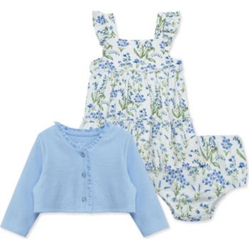 Floral Print Knit Dress & Cardigan Set, 12M