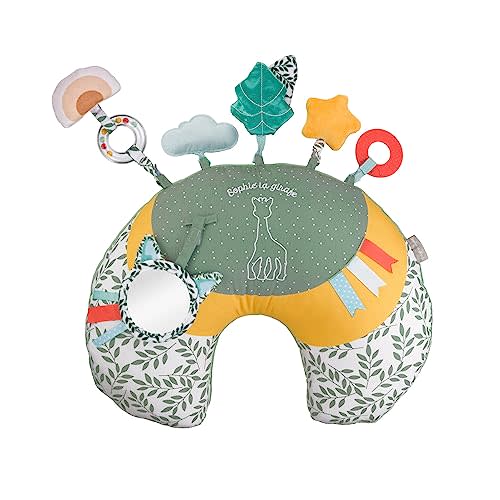 Sophie la girafe | Cosy Play Cushion | Ergonomic Shape for Breastfeeding & Baby | Many Activities to Awaken All 5 Senses