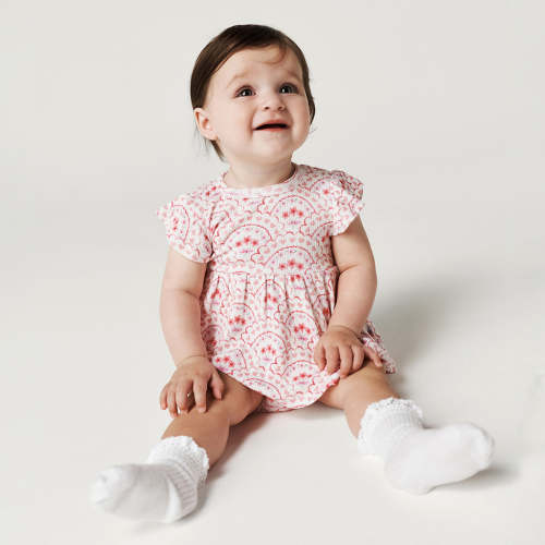 Janelle Pointelle Peplum Bummie Set - 6-12M