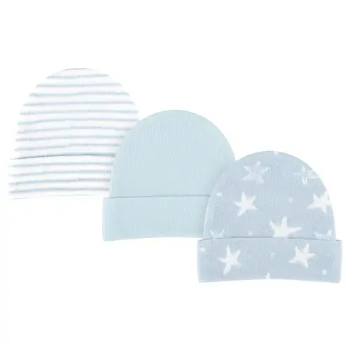 4Baby 3 Pack Beanie Blue | Baby Bunting AU