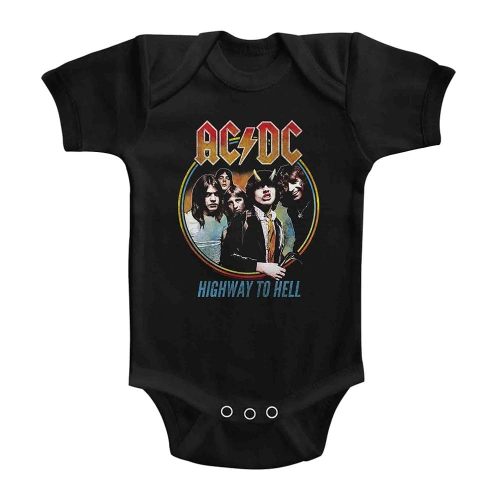 AC/DC Hard Rock Band Music Group Highway to Hell Infant Baby Romper Snapsuit
