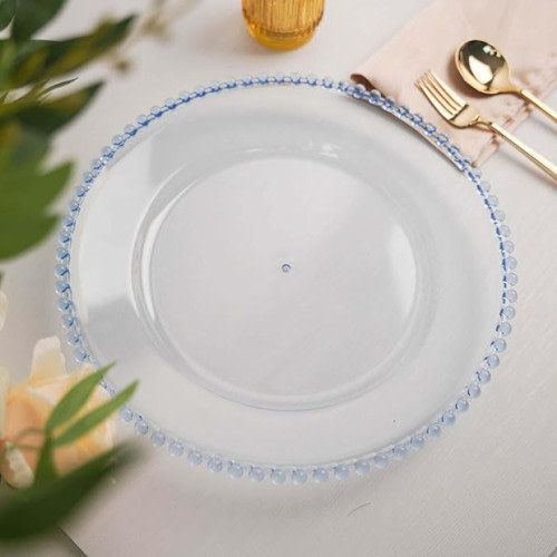 Efavormart Clear Blue Acrylic Round Charger Plates