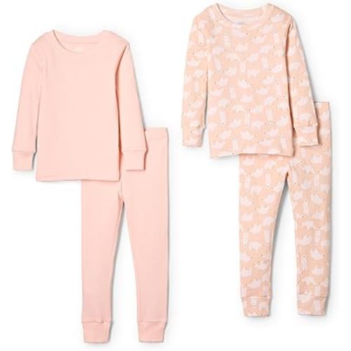 Amazon Essentials x Sofia Grainge Unisex Babies' Snug-Fit Cotton Footed Pajamas