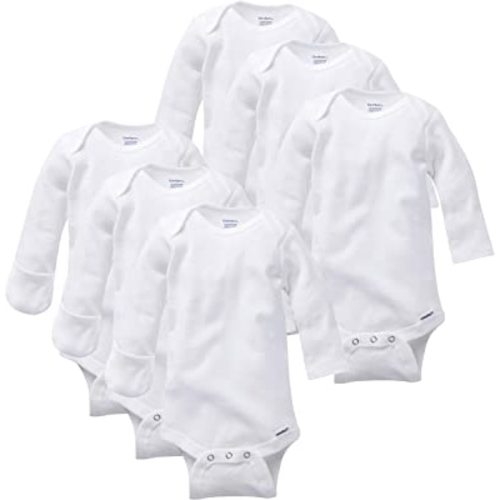 Gerber unisex-baby Multi-pack Long-sleeve Onesies Bodysuit Mitten Cuff Sizesinfant-and-toddler-bodysuits