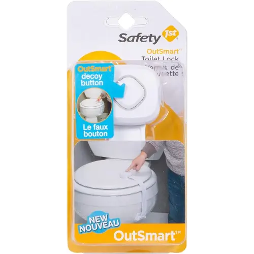 Safety 1st OutSmart Toilet Lock, White, 1 Count (Pack of 1)