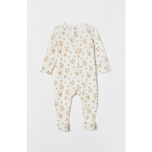 Organic Pointelle Zip All In One Romper, 0-3M