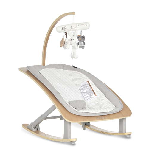 Evolur Tory 2-in-1 Rocker & Chair, Light Gray