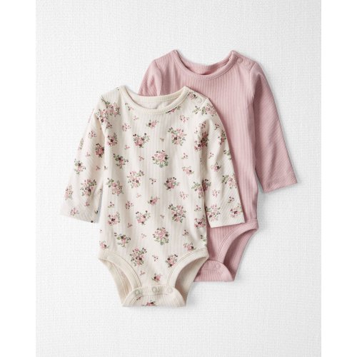 Baby 2-Pack Organic Cotton Rib Bodysuits - Little Planet | Carter's