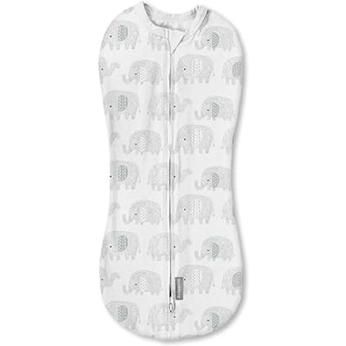 SwaddleMe by Ingenuity Pod, 0-2 Months, 1-Pack - Scribble Elephant