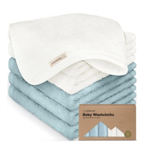 6pk Deluxe Baby Washcloths, Organic and Soft Baby Wash Cloth, Baby Bath Towel, Face Cloths