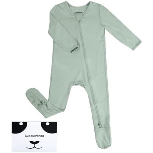 BubblePanda Rayon Made From Bamboo Baby Pajamas Baby Clothes for Boys Girls Unisex Zip-Front Non-Slip Onesie Sleeper