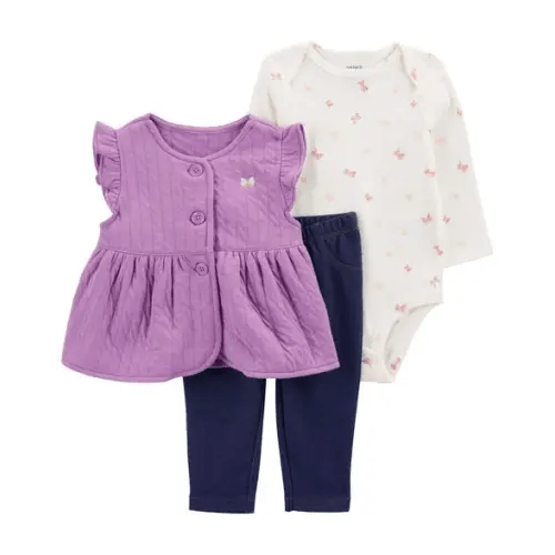 Baby 3-Piece Quilted Little Vest Set - Carter's | Carter's