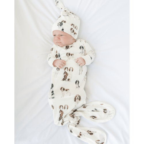 Springer Spaniel Newborn Gown and Hat