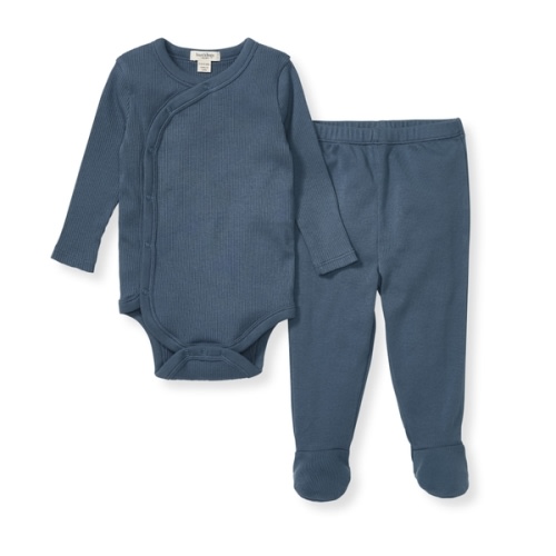 Wrap Front Baby Boy Bodysuit Set - Newborn