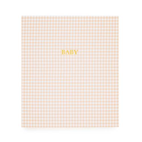 Pink Gingham Sugar Paper x Maisonette Baby Book
