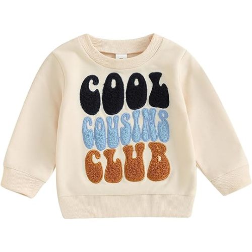 Big Cousin Little Cousin Matching Outfits Baby Cousin Crew Onesie Shirt Toddler Long Sleeve Fall Winter Sibling Tops