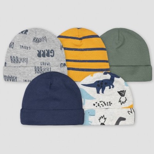 Gerber Baby Boys' 5pk Dino Caps - Purple