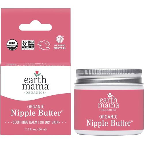 Amazon.com: Earth Mama Organic Nipple Butter™ | Nipple Cream Safe for Breastfeeding | Postpartum Essentials for Nursing | Non Lanolin Nipple Cream, 2-Fluid Ounce : Baby