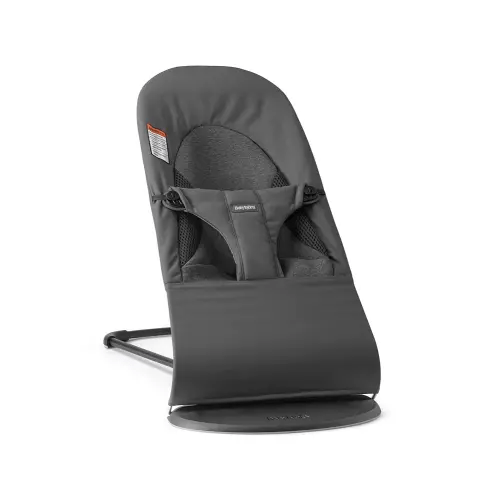 BabyBjörn Bouncer Balance Soft, Dark Gray, Woven/Jersey, Tri-Fabric | 2-in-1 Adjustable Baby Bouncer Seat and Toddler Chair, Newborn to Toddler (8-29 lbs), 4 Positions, Lightweight & Portable