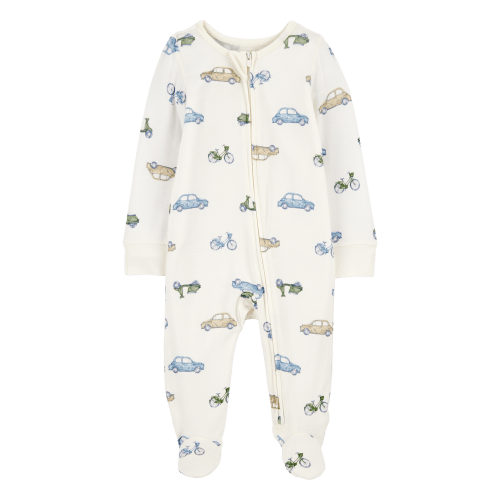 Baby Car Print Zip-Up PurelySoft Sleep & Play Pajamas - Carter's | Carter's