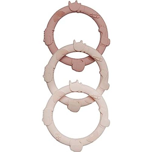 Loulou Lollipop Wild Teething Ring Set (Pink)