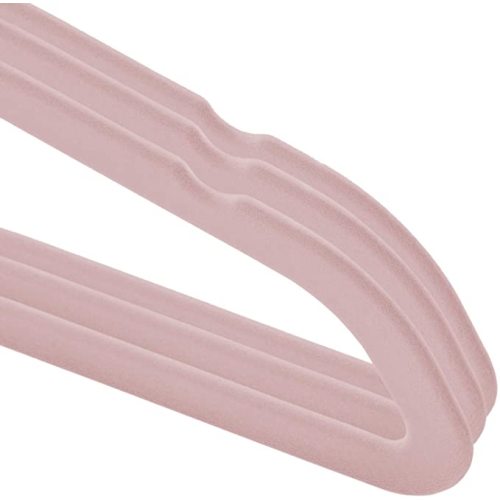 Casafield 50 Velvet Baby Hangers - 11" Size for Infant & Toddler Clothes - Light Pink