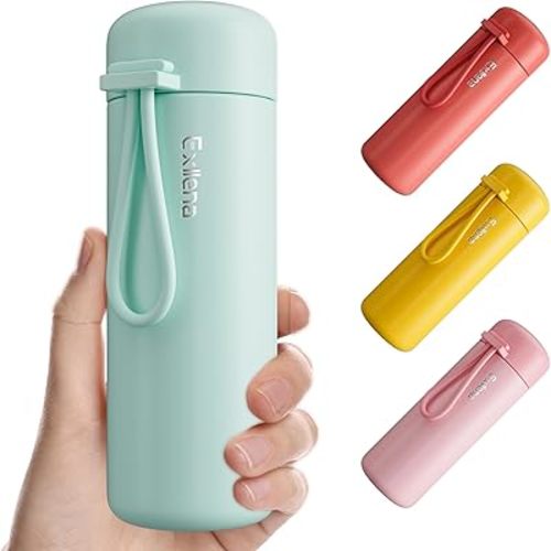 Small Water Bottle 10oz, Small Insulated Water Bottle for Hot&Cold Drinks, Water Bottle Purse with Carry Handle - 100% Leakproof Perfect for School, Travel...(Mint)