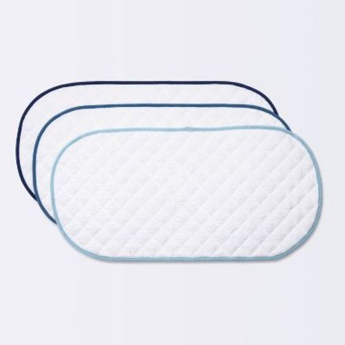 Changing Pad Liner White With Blue Edge - Cloud Island™ 3pk