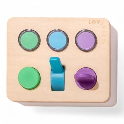 Lovevery Wooden Switchboard Montessori Fine Motor Sensory Toy for Toddlers