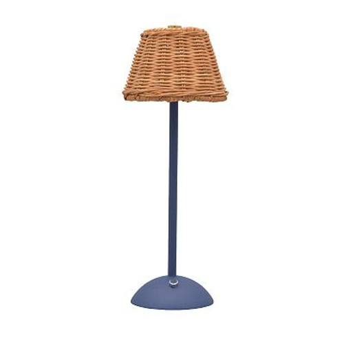 Draper James Natural Rattan Cordless Touch Table Lamp