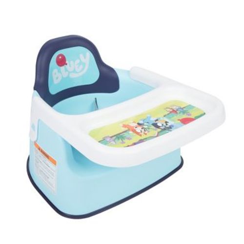 The First Years Bluey Mealtime Booster Seat - Toddler Feeding Seat - Blue/White