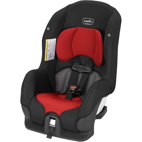 Evenflo Tribute LX 2-in-1 Lightweight Convertible Car Seat, Travel Friendly (Jupiter Red)