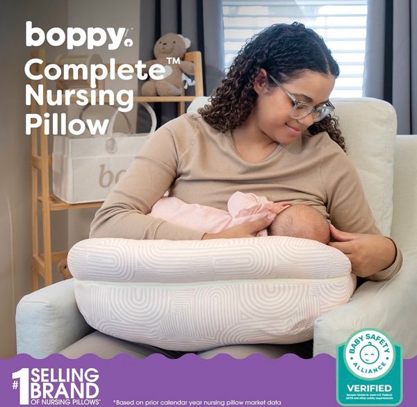 Amazon.com: Boppy Complete Nursing Pillow, 2-in-1 Support with Full-Length Bolster