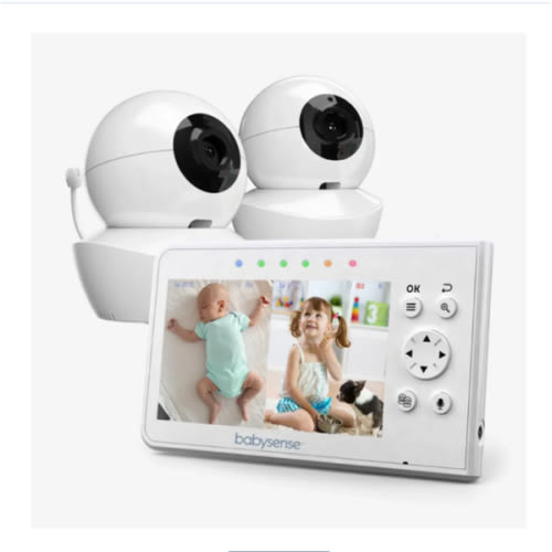 Babysense HD S2: Video Baby Monitor with 2 Cameras, Non Wifi, Split Sc