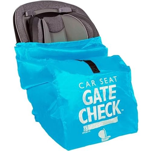 J.L. Childress Gate Check Bag for Car Seats, Neon Blue