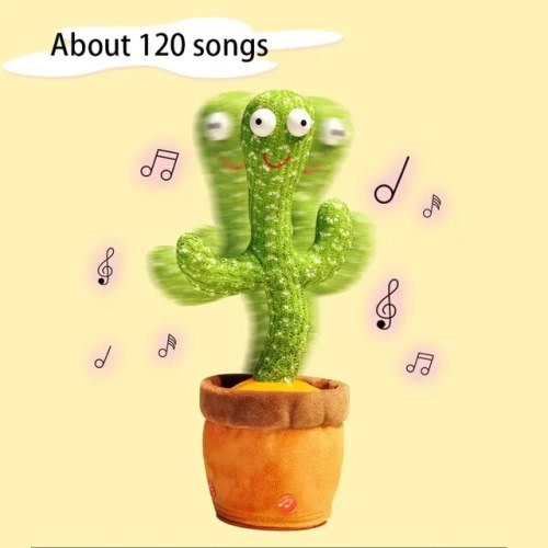 Intelligent Cactus Interactive Learning and Musical Kawaii Toy for Kids to Dance Record and Speak with Fun peluches Plush toys tops