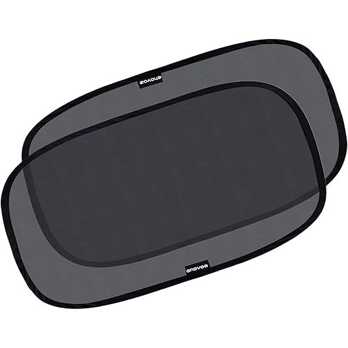 Enovoe Car Window Shade for Baby - (4 Pack) - XL - 25" x 16" - Cling Car Sun Shade for Windows - Sun, Glare and UV Rays Protection for Your Child - Car Window Shades for Side Window