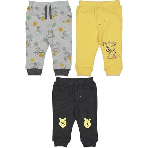 3-6mo-Disney Classics Winnie The Pooh Tigger Eeyore Piglet Dumbo Patch Thumper Bambi 3 Pack Pants Newborn to Toddler